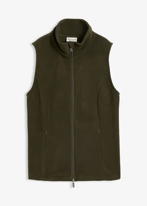 Fleecevest med lommer, bonprix
