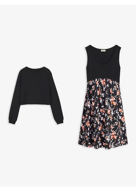 Mama kjole med sweatshirt (2-delt sett), bonprix