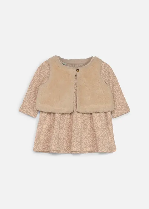 Babykjole med pilevest (2-delt sett), bonprix