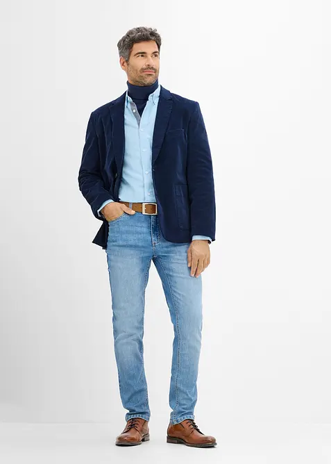 Blazer i kordfl&oslash;yel med stretch og regular fit, bonprix