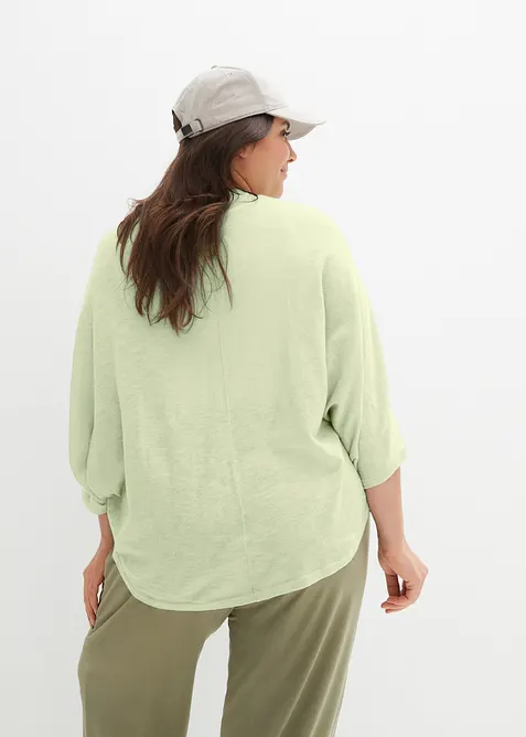 Finstrikket cardigan i 100% bomull, bonprix