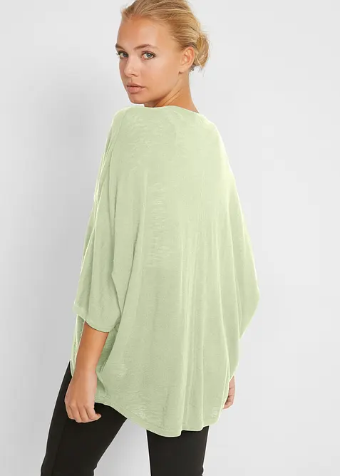 Finstrikket cardigan i 100% bomull, bonprix