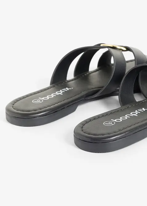 Slip-in sandaler med dekorativ ring, bonprix