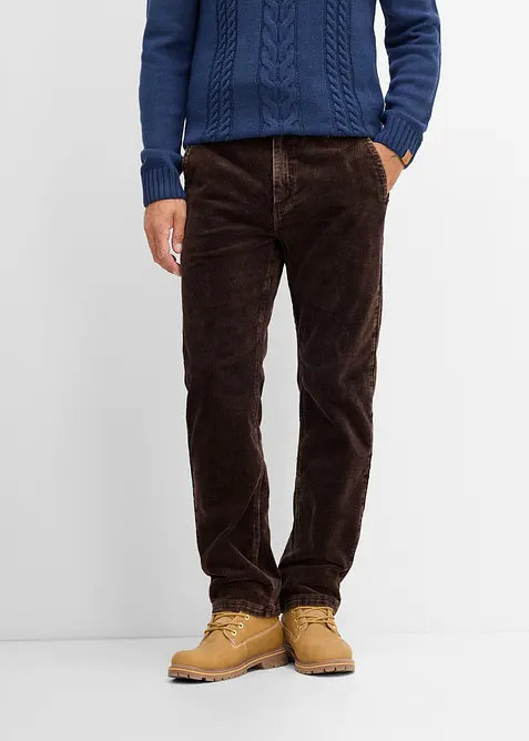 Classic fit kordfl&oslash;yelsbukse, straight, bonprix