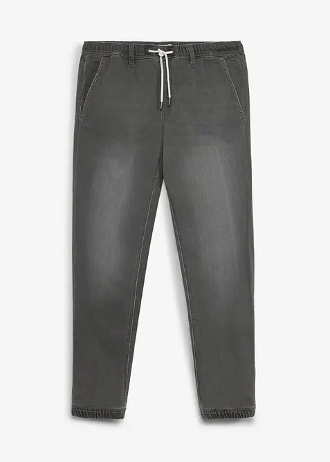 Regular fit denimjoggers med stretchlinning, straight, bonprix