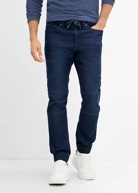 Regular Fit-jeans-joggebukse med regulerbar stretchlinning, Straight, bonprix