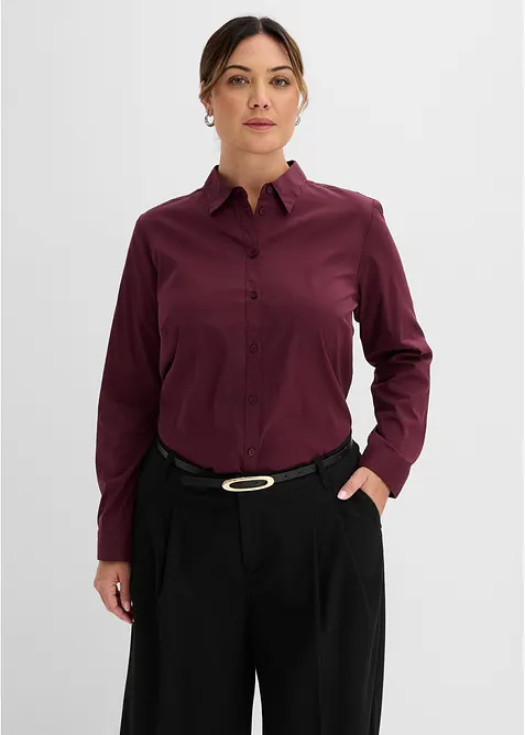 Skjortebluse av fast popelin, bonprix