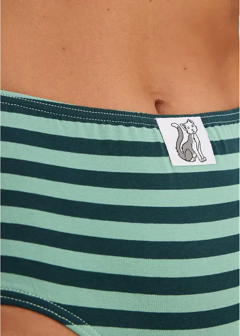 Truse med h&oslash;y midje og myk bomull (4-pack), bonprix