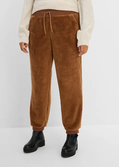 Fleecebukse med komfortlinning, bonprix