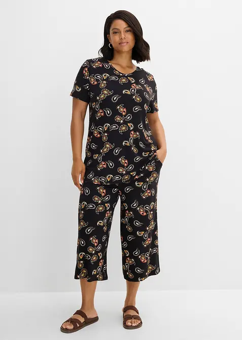 Topp og culotte i lett viskosemiks (2-delt sett), bonprix