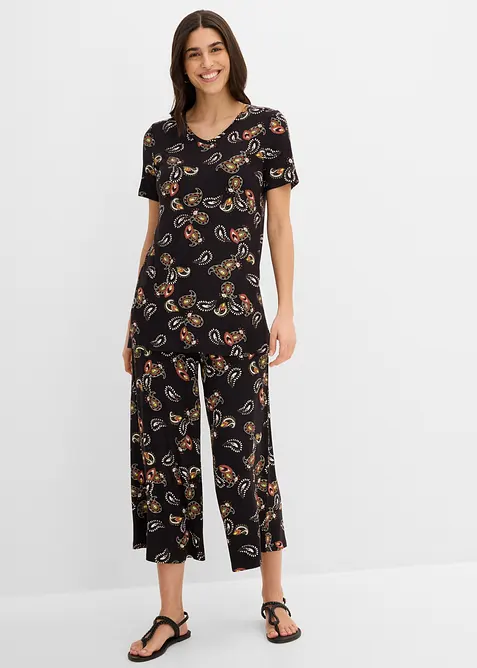 Topp og culotte i lett viskosemiks (2-delt sett), bonprix