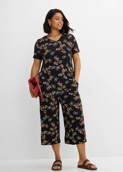Topp og culotte i lett viskosemiks (2-delt sett), bonprix