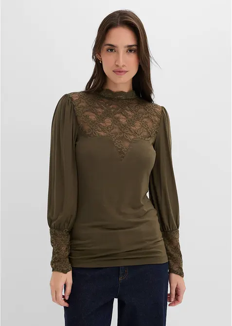 Langermet topp i viskosemiks, bonprix