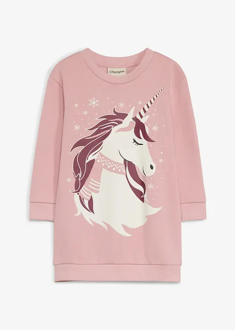 Sweatshirtkjole i 100% bomull, bonprix