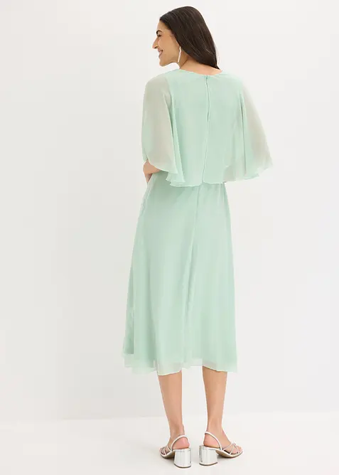 Chiffonkjole med strasspynt, bonprix