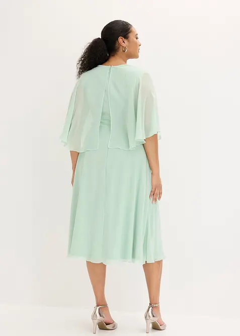 Chiffonkjole med strasspynt, bonprix