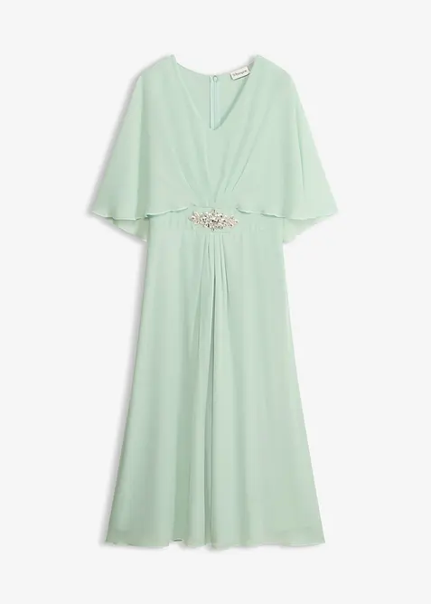 Chiffonkjole med strasspynt, bonprix