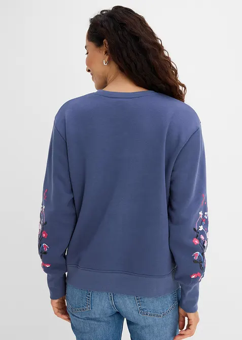 Sweatshirt i bomullsmiks, bonprix