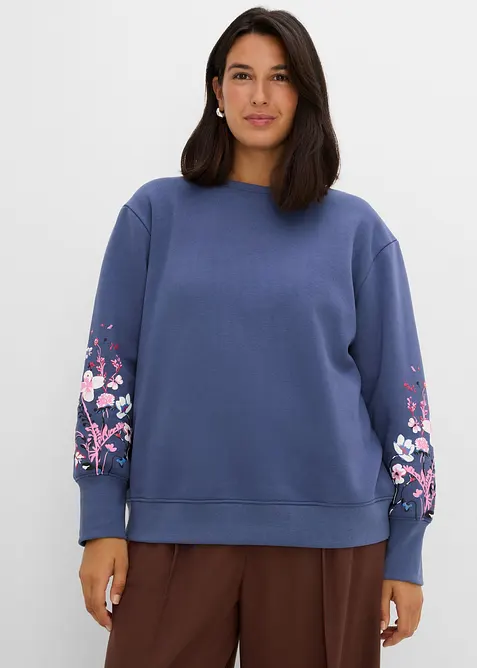 Sweatshirt i bomullsmiks, bonprix