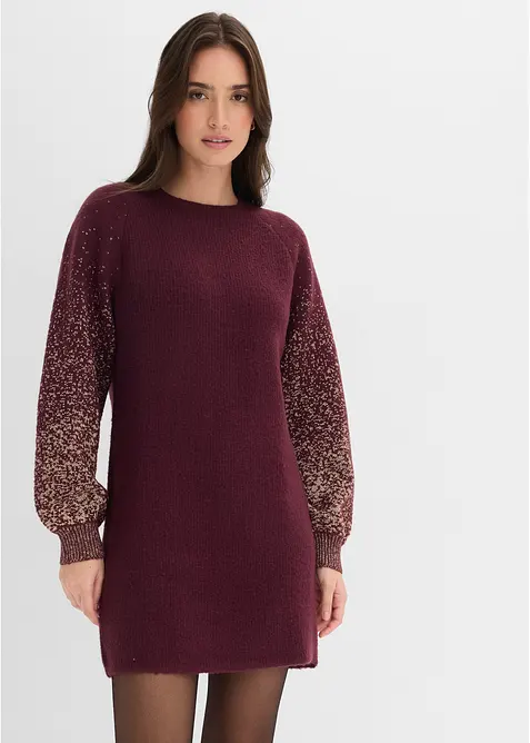 Strikkekjole med glittereffekt, bonprix