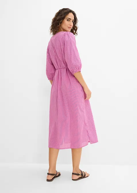 Midikjole i 100% bomull, bonprix