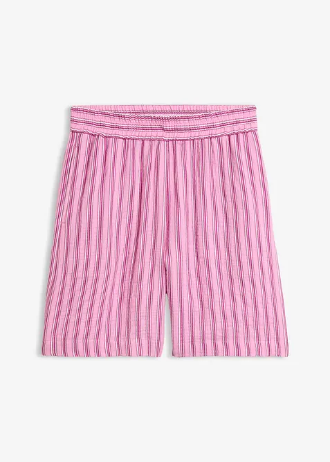 Pull on-shorts i 100% bomullsmusselin, bonprix