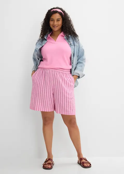 Pull on-shorts i 100% bomullsmusselin, bonprix
