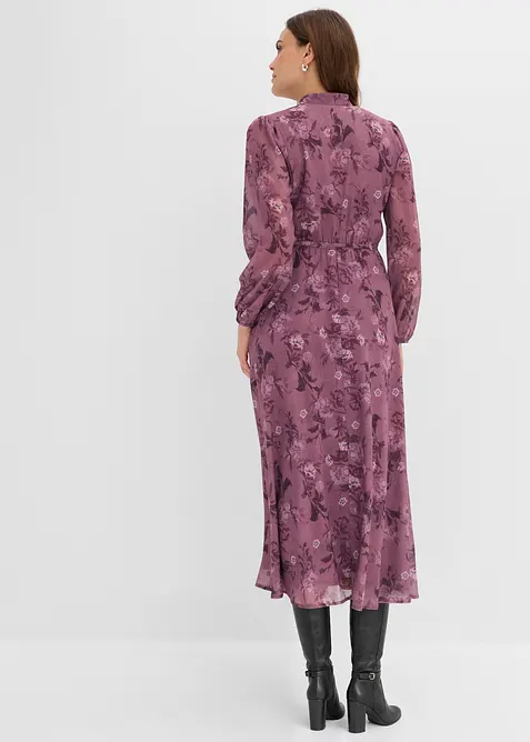 Midi chiffonkjole, bonprix