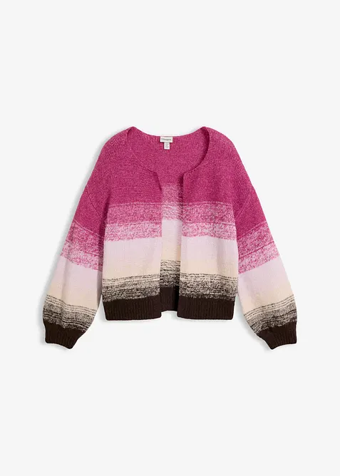 Grovstrikket cardigan i myk garnmiks med ull, bonprix