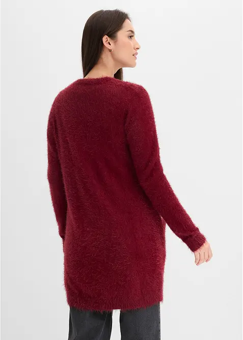 Lang strikkejakke i  fluffy stil, bonprix