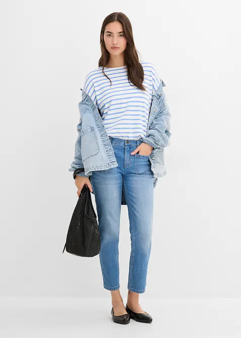 Slim fit-jeans, high waist, cropped, bonprix