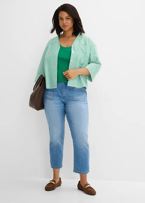 Slim fit-jeans, high waist, cropped, bonprix