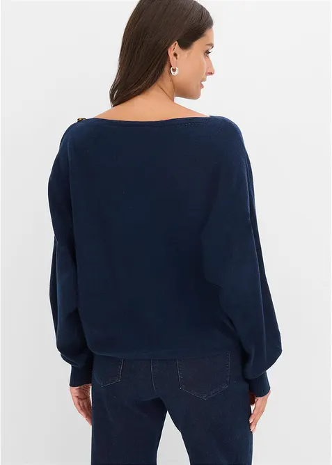 Genser med knappedetaljer, bonprix