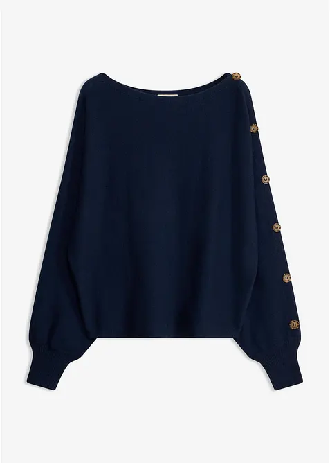 Genser med knappedetaljer, bonprix