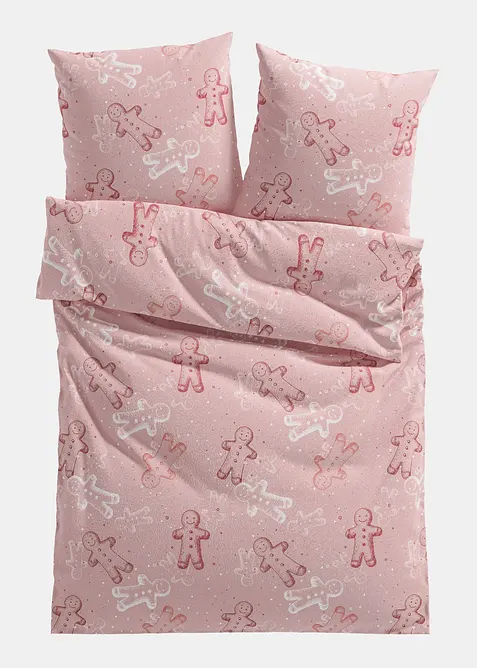 Flanellsengesett i bomullsmiks, bonprix