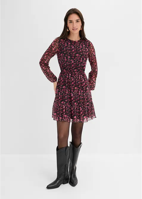 Kort, langermet jerseykjole, bonprix