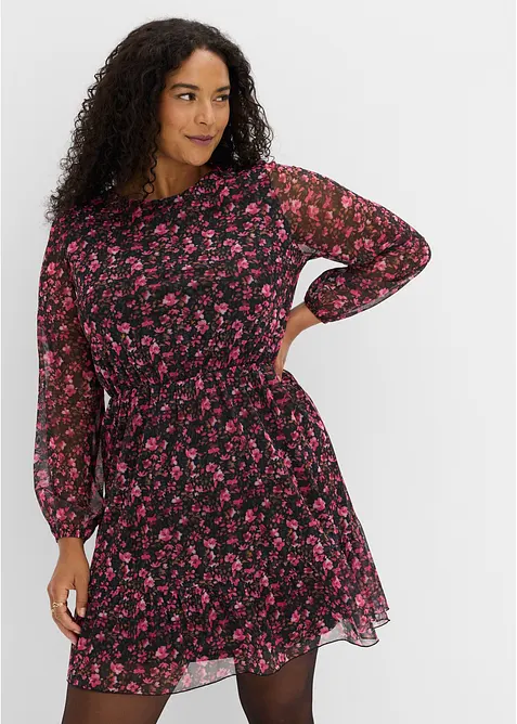 Kort, langermet jerseykjole, bonprix