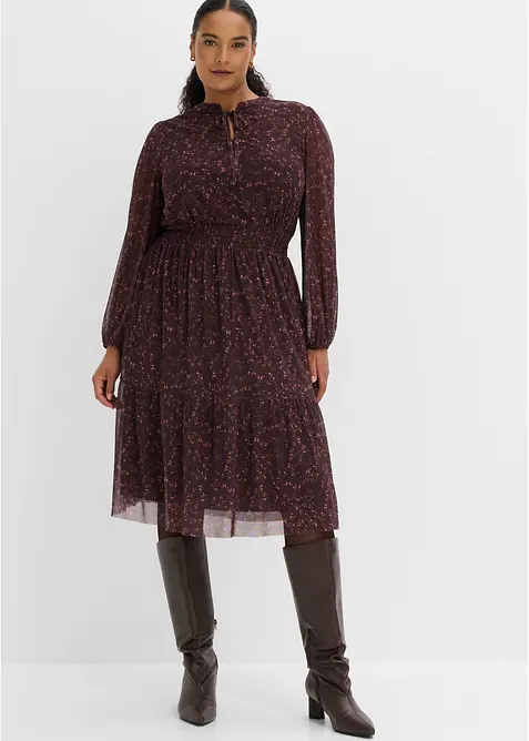 Jerseykjole med rund hals, bonprix
