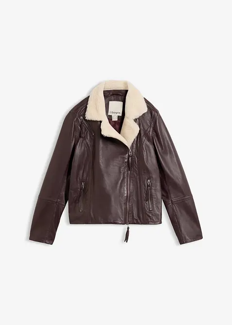 Bikerjakke i lammenappa, bonprix