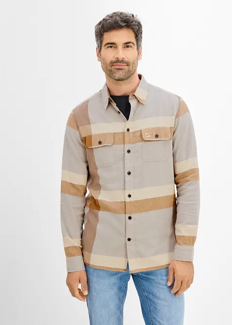 Flanellskjorte i 100% bomull, bonprix