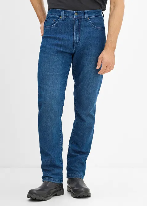 Classic fit jeans med varmende jerseyf&ocirc;r, straight, bonprix