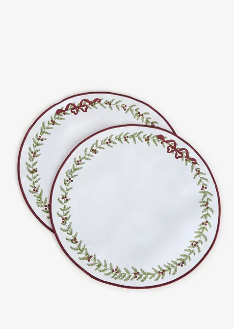 Spisebrikker i &oslash;kologisk bomull (2-pack), bonprix