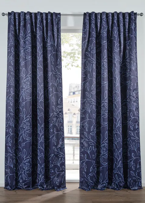 M&oslash;rkleggingsgardin med resirkulert polyester (1-pack), bonprix