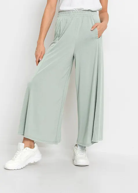 Culotte i jersey med vide ben, bonprix