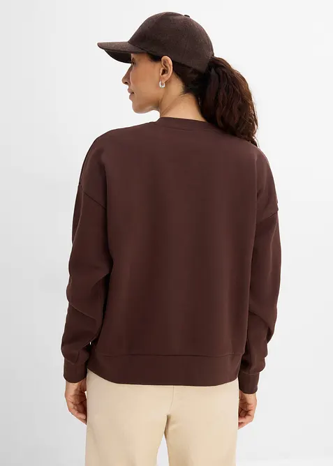 Oversized sweatshirt i bomullsmiks, bonprix