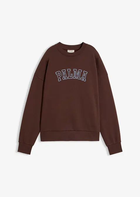 Oversized sweatshirt i bomullsmiks, bonprix