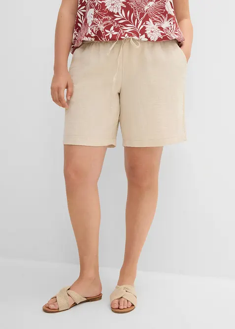 Pull on-bermudashorts i viskoseblanding, bonprix