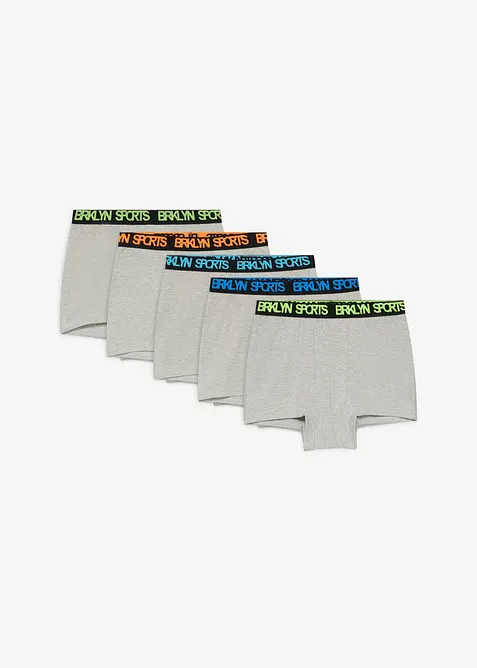 Boksershorts med myk bomull (5-pack), bonprix