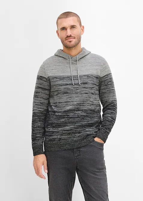 Finstrikket hettegenser i regular fit, bonprix