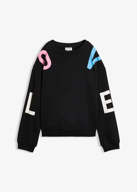 Oversized sweatshirt i myk bomullsmiks, bonprix